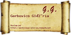 Gerbovics Glória névjegykártya